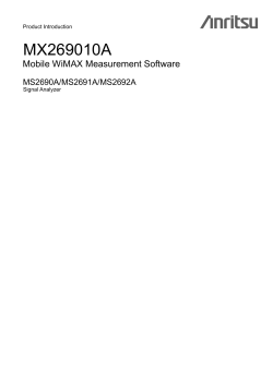 MX269010A Mobile WiMAX Measurement Software