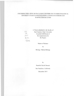 FOUNDING FISH: GENE DUPLICATION CONTRIBUTES TO