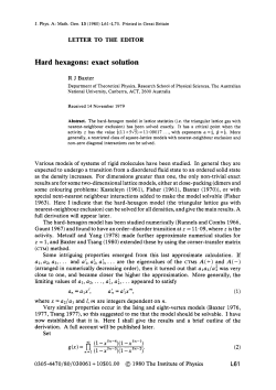 Hard hexagons: exact solution