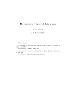 The Connective K-theory of Finite Groups - Mathematics