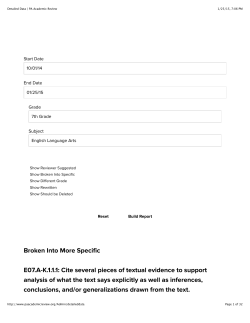 ELA - Grade 7 Summary