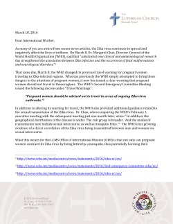 LCMS Letter Regarding Zika Virus