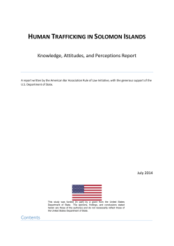 human trafficking in solomon islands