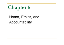 Honor, Ethics, and Accountability