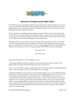 POH Summary - Orange County Flight Center