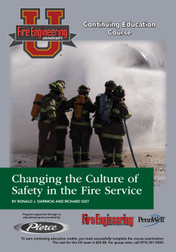 Changing the Culture of Safety in the Fire Service