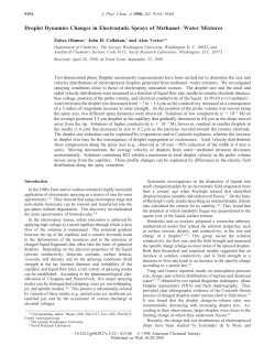 Droplet Dynamics Changes in Electrostatic Sprays of Methanol