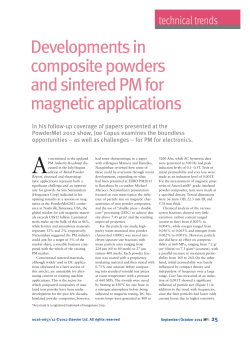 Developments in composite powders and sintered PM for magnetic