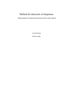 Method for detection of sleepiness
