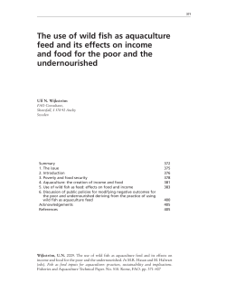 The use of wild fish as aquaculture feed and its effects on income