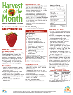 strawberries - School Nutrition and Fitness