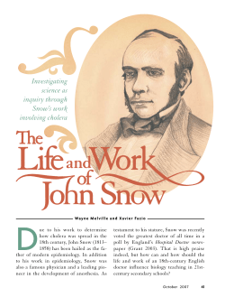 Investigating science as inquiry through Snow`s work involving cholera
