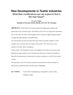 New Developments in Textile Industries