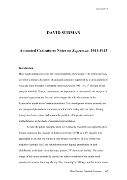 David Surman: Animated Caricature: Notes on Superman, 1941-1943