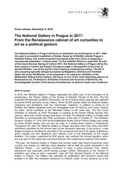 The National Gallery in Prague in 2017: From the Renaissance