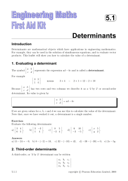 5.1 Determinants