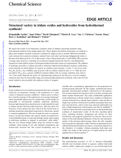 Chemical Science EDGE ARTICLE