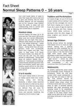 Normal sleep patterns - Autism Spectrum Australia