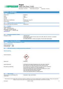 Argon SDS - Praxair Canada