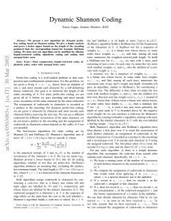 Dynamic Shannon Coding