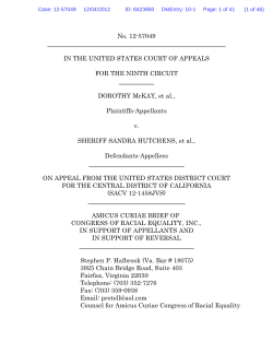 Amicus Curiae Brief of Congress of Racial Equality, Inc. In Support