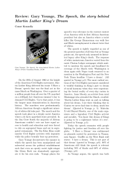 Gary Younge, The Speech, the story behind Martin Luther King`s