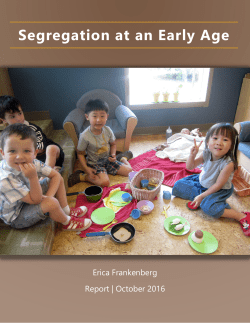 Segregation at an Early Age - Center for Education and Civil Rights