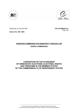 convention on the standards of democratic elections, electoral rights
