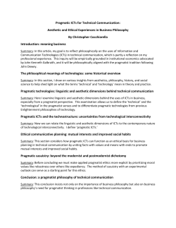Pragmatic ICTs for Technical Communication