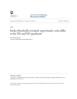 Kinky thresholds revisited: opportunity costs differ