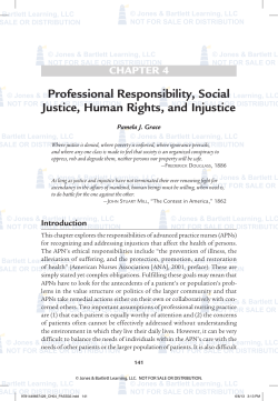 Professional Responsibility, Social Justice, Human Rights, and