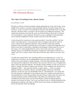 The Value of Teaching From a Racist Classic