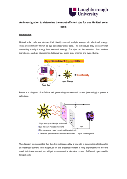 Determining the most efficient dyes to use in the Gr&auml;tzel solar cells