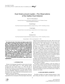 Dust Grains around Jupiter&mdash;The Observations