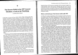 The Kenyan Media in the 1997 General Elections: A Look at the