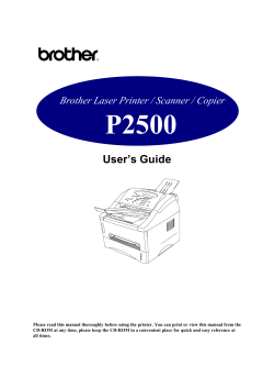 Users Manual - Brother International