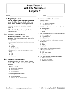 Open Forum 1 Web Site Worksheet Chapter 9