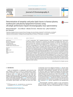 Determination of nonpolar and polar lipid classes in human plasma