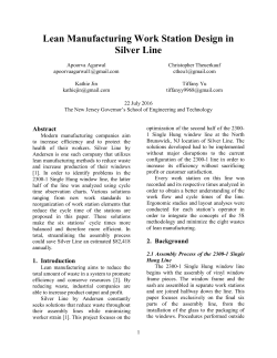 Lean Manufacturing Work Station Design in Silver Line