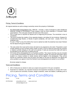 Pricing, Terms and Conditions
