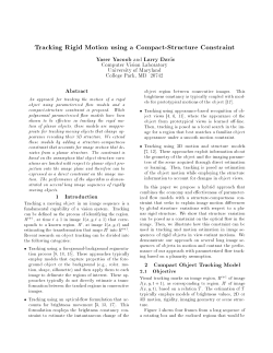 Tracking Rigid Motion using a Compact