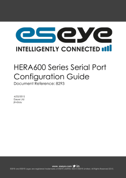 HERA600 Series Serial Port Configuration Guide