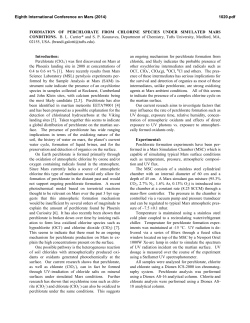 Formation of Perchlorate from Chlorine Species Under Simulated