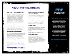 ABOUT PRP TREATMENTS