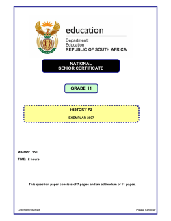 2007 Grade 11 Exemplar Question Papers