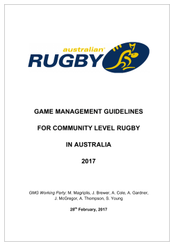 Game Management Guidelines 2017