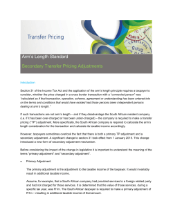 Secondary Transfer Pricing Adjustments the full
