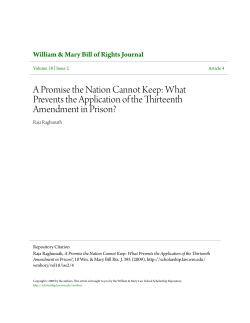 A Promise the Nation Cannot Keep: What Prevents the Application