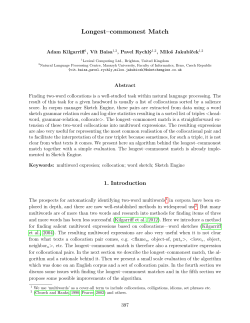 Longest&ndash;commonest Match