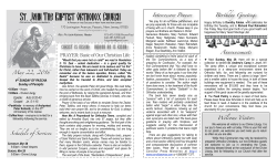 Sunday, May 22, 2016 - saint john the baptist russian orthodox church